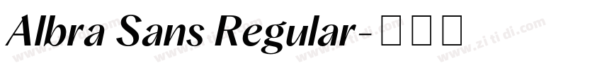 Albra Sans Regular字体转换